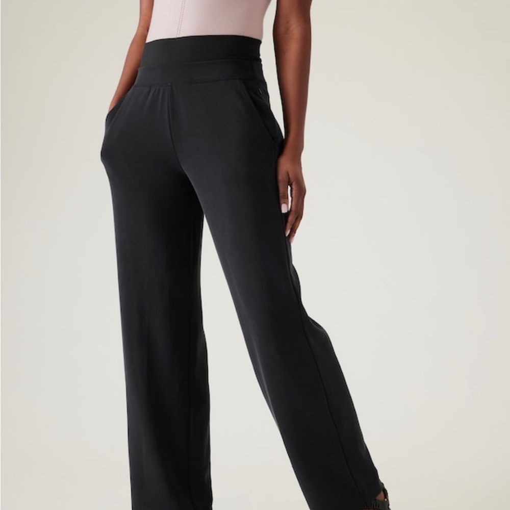 Athleta Black Wide-Leg Pants